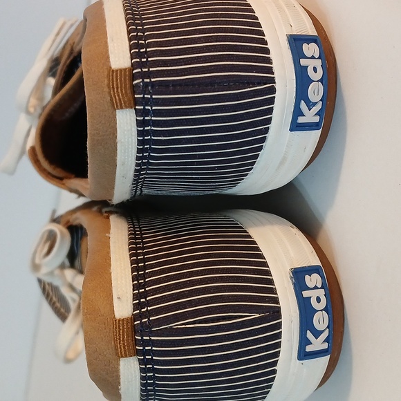 Keds  Navy Blue Charter Chalk Nautical Style Slip-on Sneakers 7.5 - Picture 6 of 7